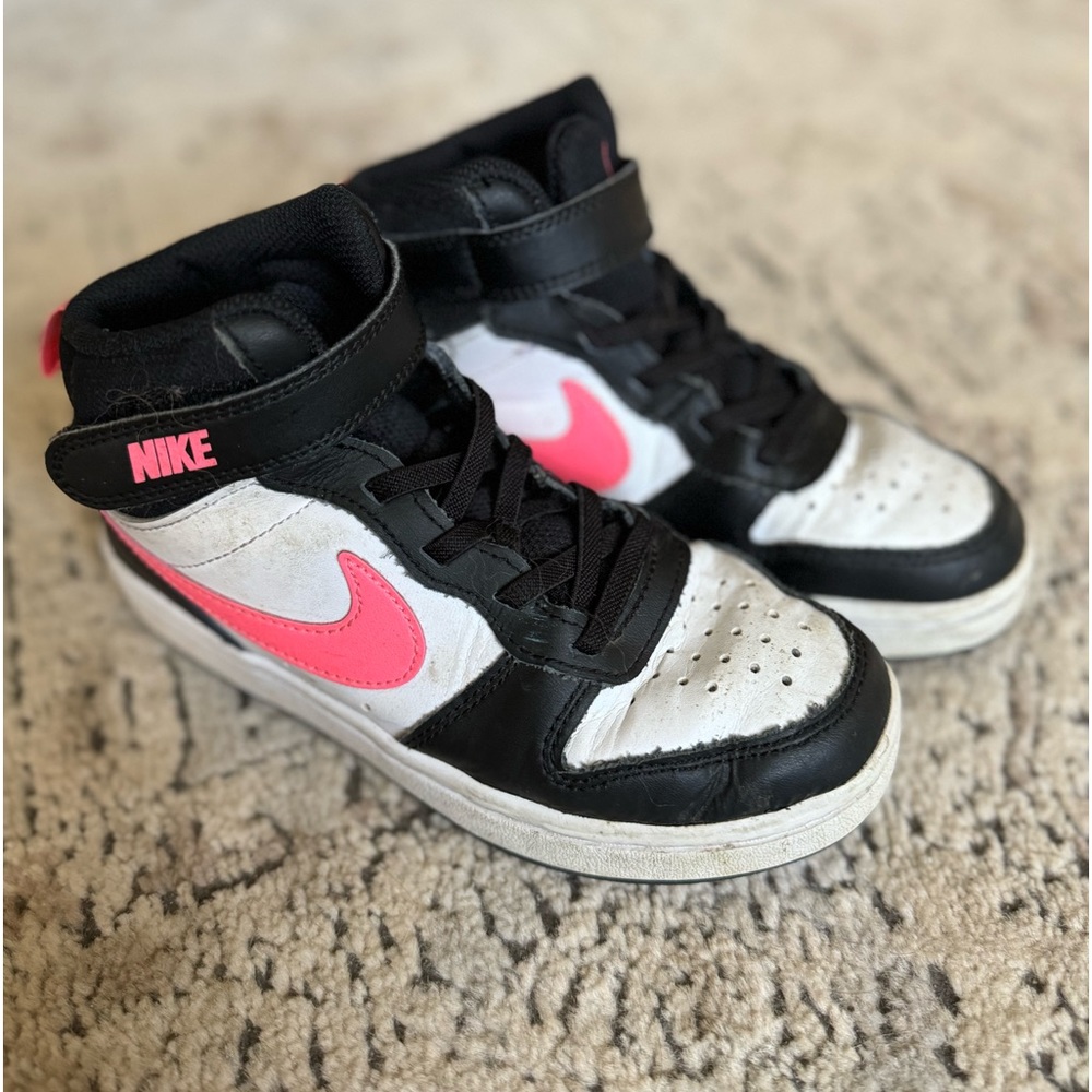 Little Girls Nike Court Borough 2 High-top Sneakers Size 13.5!
